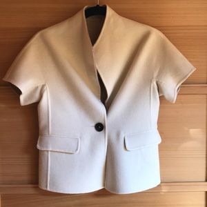 Kiton Women’s White Cashmere Short Sleeve Jacket